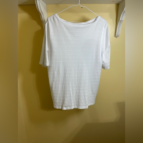Ralph Lauren White 3/4 Sleeve Ribbed Tee - Picture 2 of 8